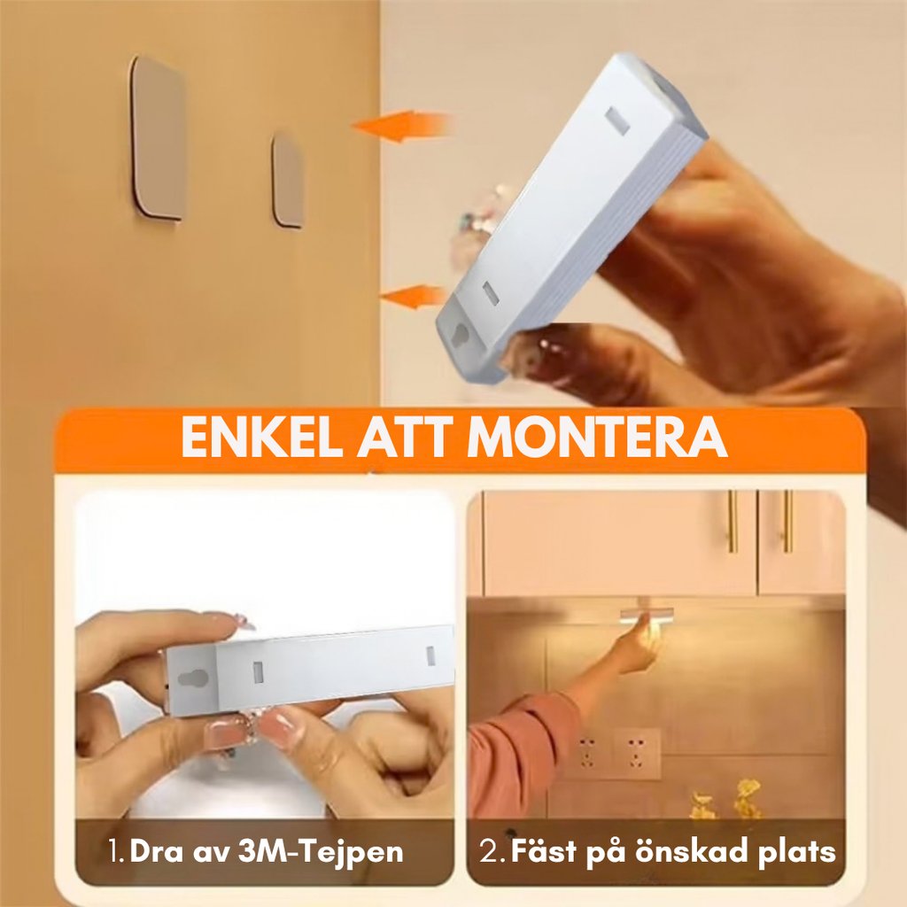 Lumora – Uppladdningsbar Rörelsesensorlampa
